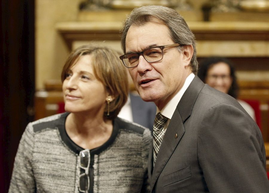 Forcadell junto a Artur Mas