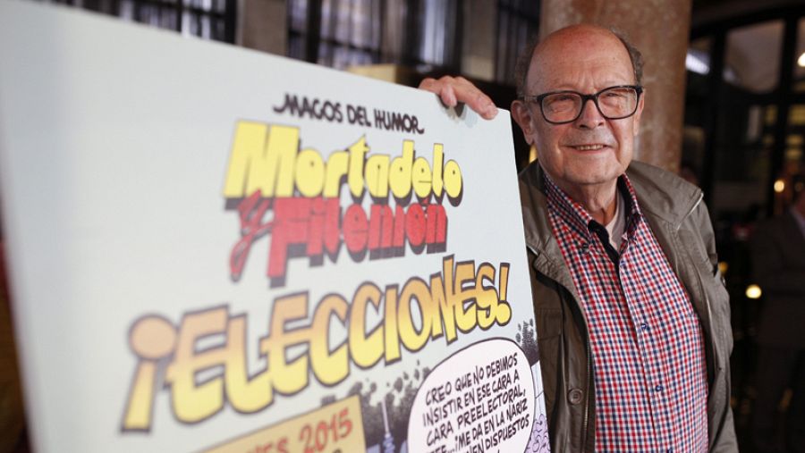 Francisco Ibáñez durante la presentación a la prensa de '¡Elecciones!'