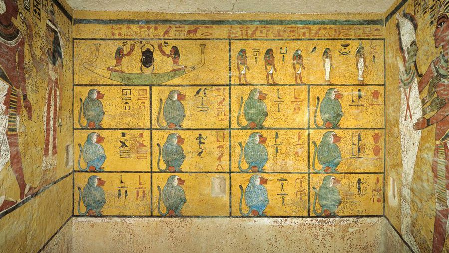 La supuesta cámara funeraria de Nefertiti se encontraría detrás de los frescos que adornan la tumba de Tutankamón.