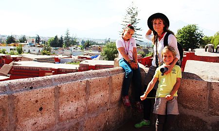 Vista de los tejados de las casas de Arequipa