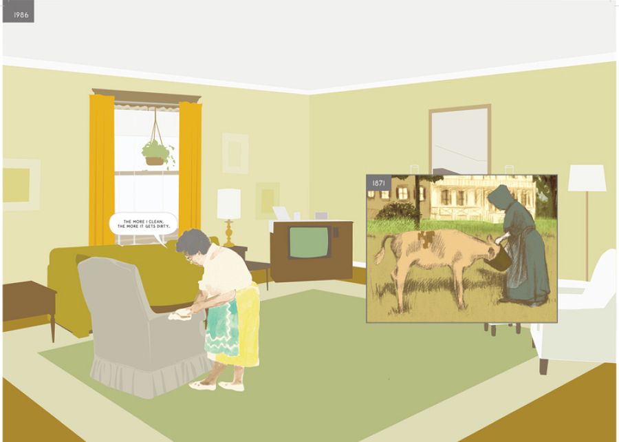 Páginas de 'Aquí', de Richard McGuire