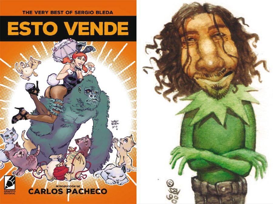Portada de 'esto vende' y autorretrato de Sergio Bleda