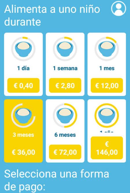 Aplicación ShareTheMeal.