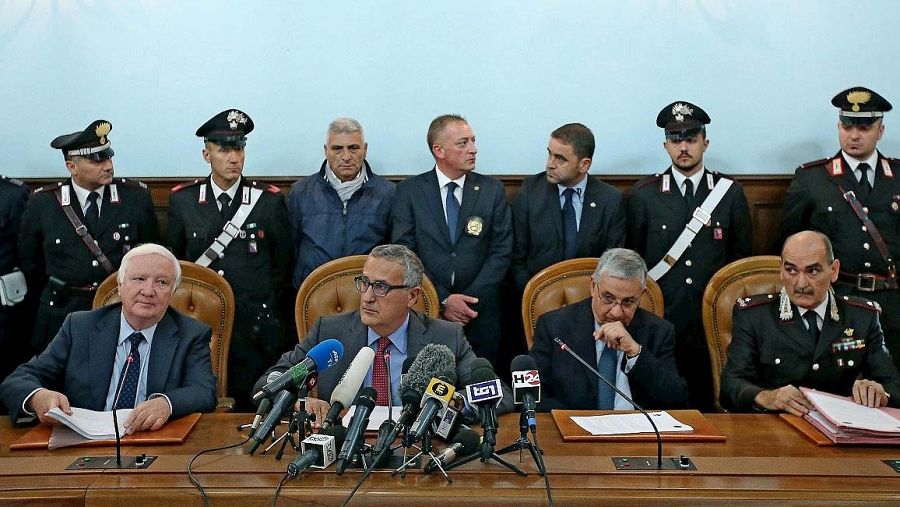 Rueda de prensa de la Fiscalía de Roma para informar de la detención de 13 supuestos yihadistas