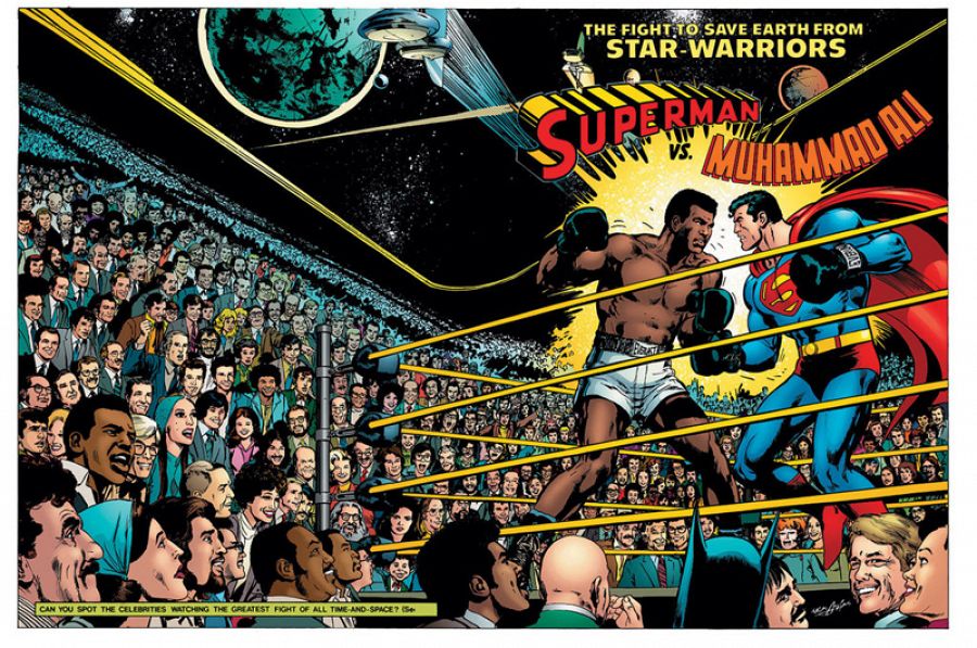 Portada del cómic Superman vs. Muhammad Ali, de Neal Adams. DC Comics