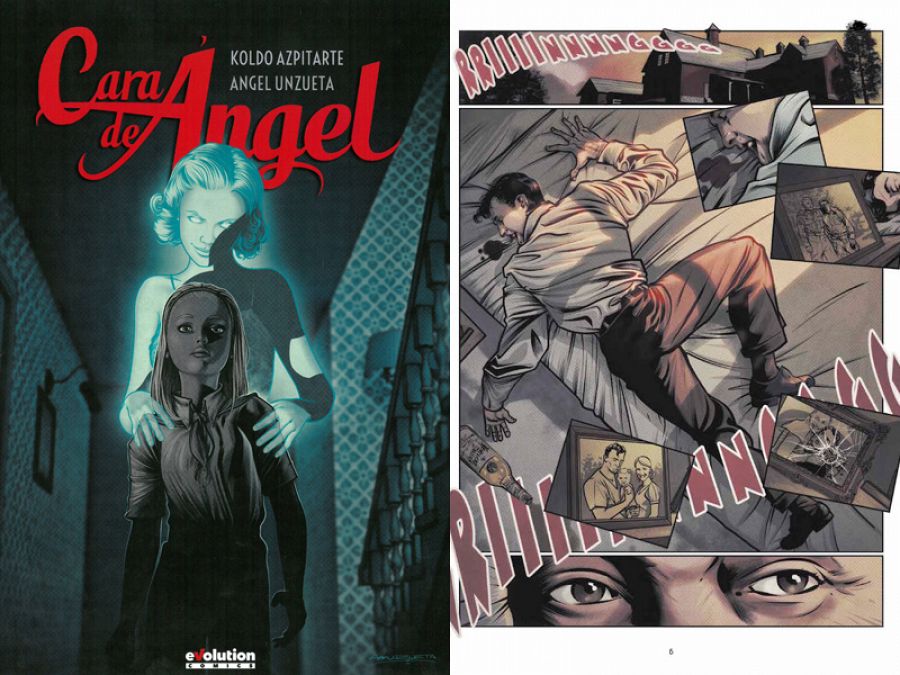 Portada y página de 'Cara de Ángel'