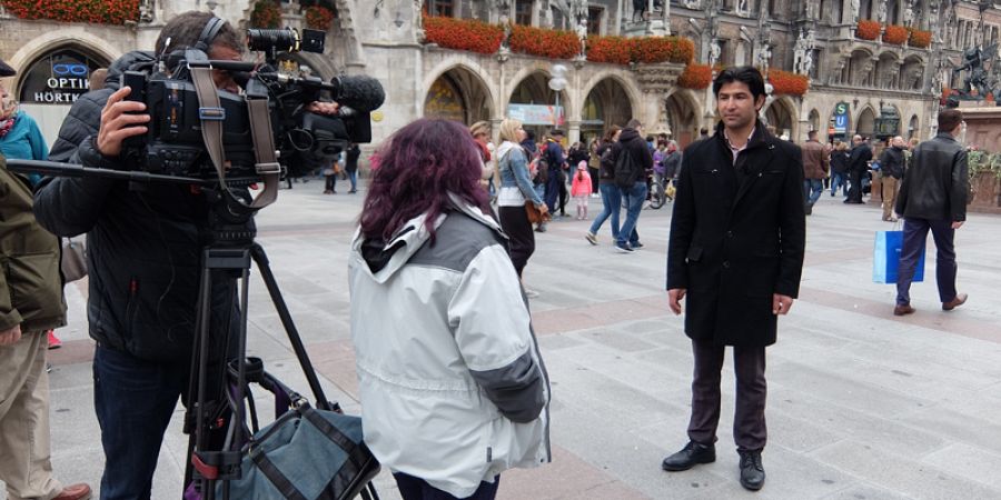 Entrevista con Hassan Ali Djan en Marienplatz