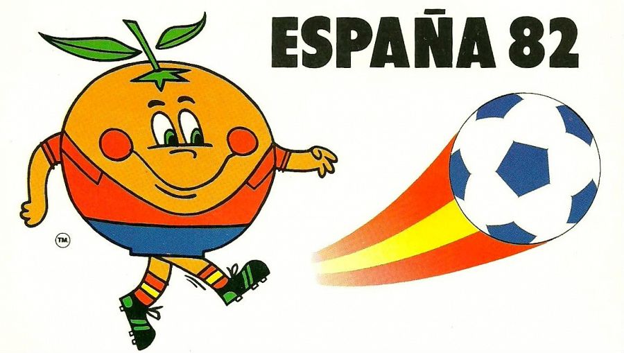 Naranjito, mascota del Mundial de Fútbol en 1982