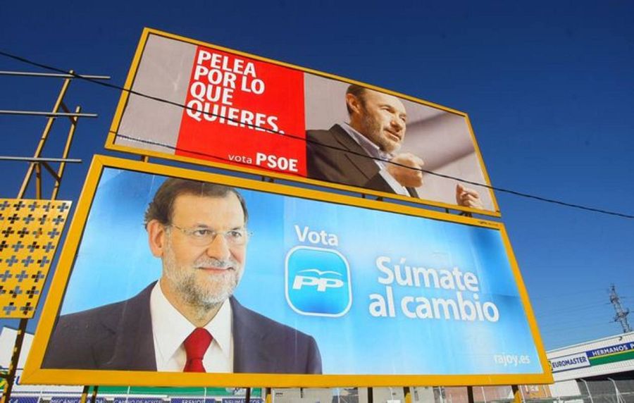 Vallas electorales de la campaña del PP y el PSOE en 2011