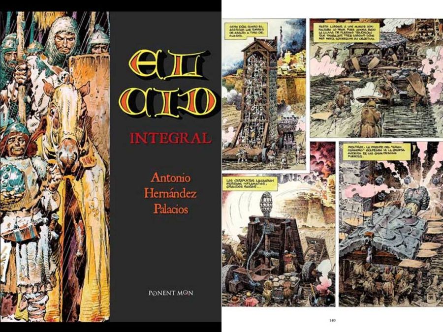 Portada y página de 'El Cid', de Antonio Hernández Palacios