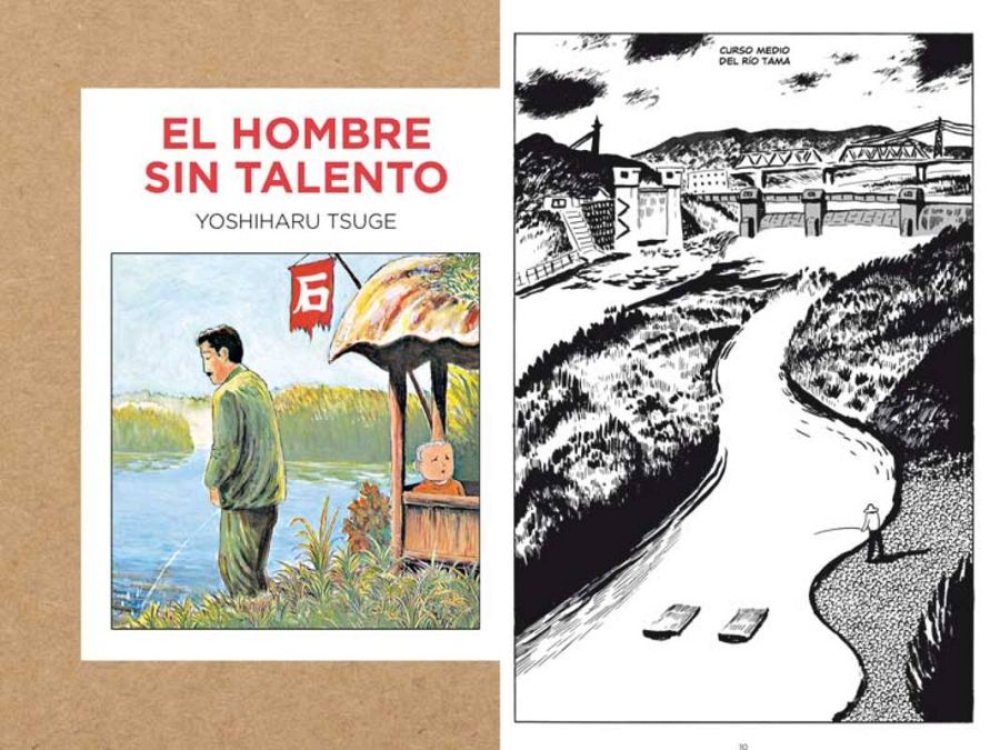 Portada y página de 'El hombre sin talento'