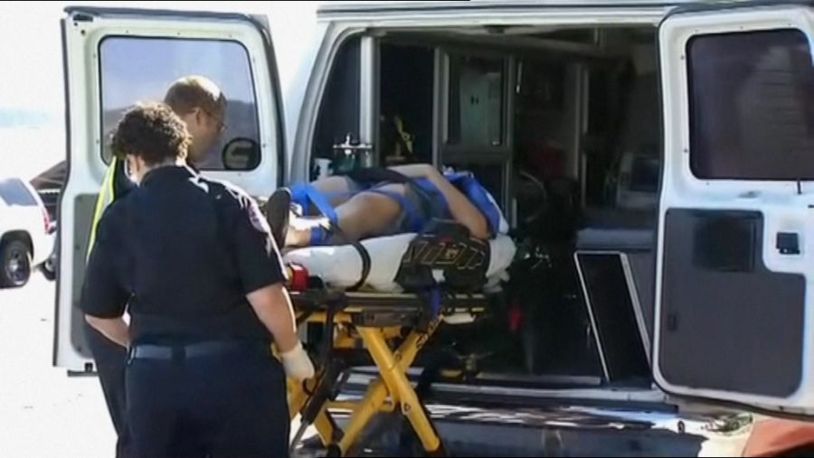 Imagen de uno de los heridos en el tiroteo de San Bernardino