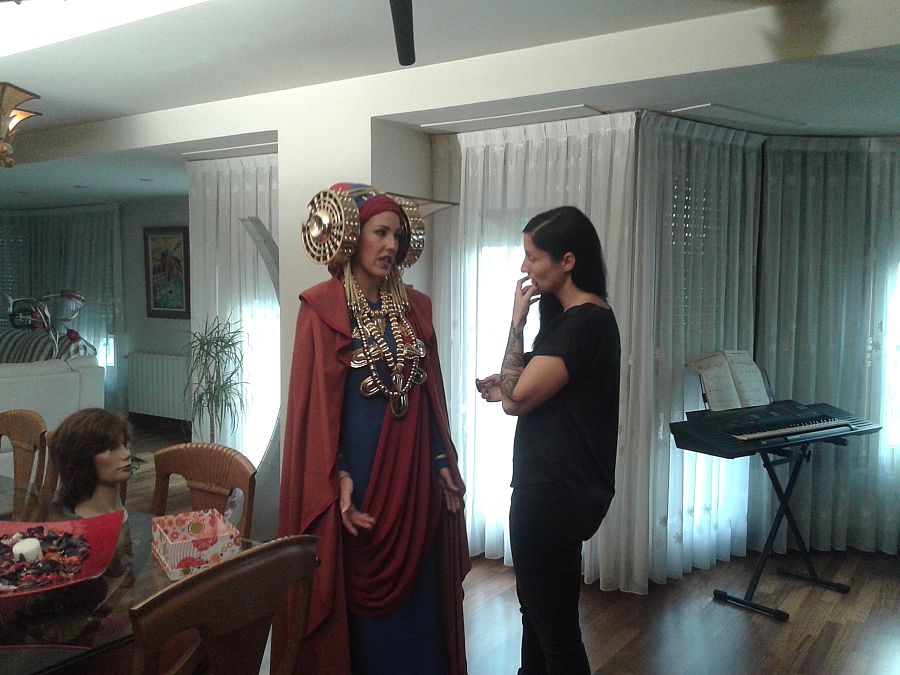 Esther Martínez, una estudiante de 20 años que ejerce de Dama Viviente para representar a este símbolo en algunos actos culturales de Elche