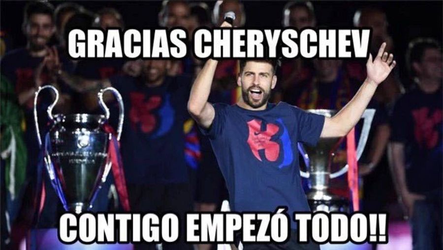 Piqué, protagonista de un 'meme'