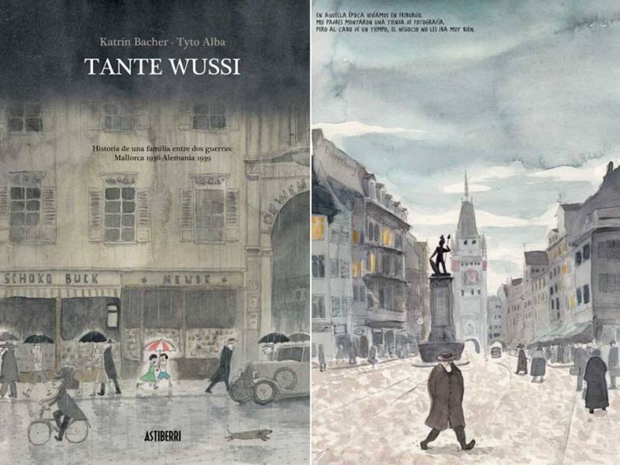 Portada y página de 'Tante Wussi'