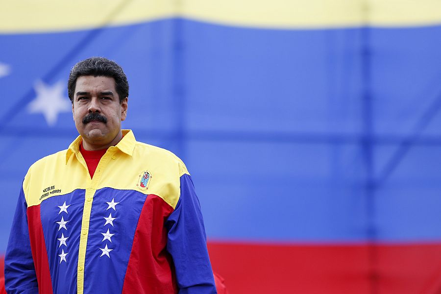 El presidente de Venezuela, Nicolás Maduro, en el mitin de final de campaña de la coalición chavista