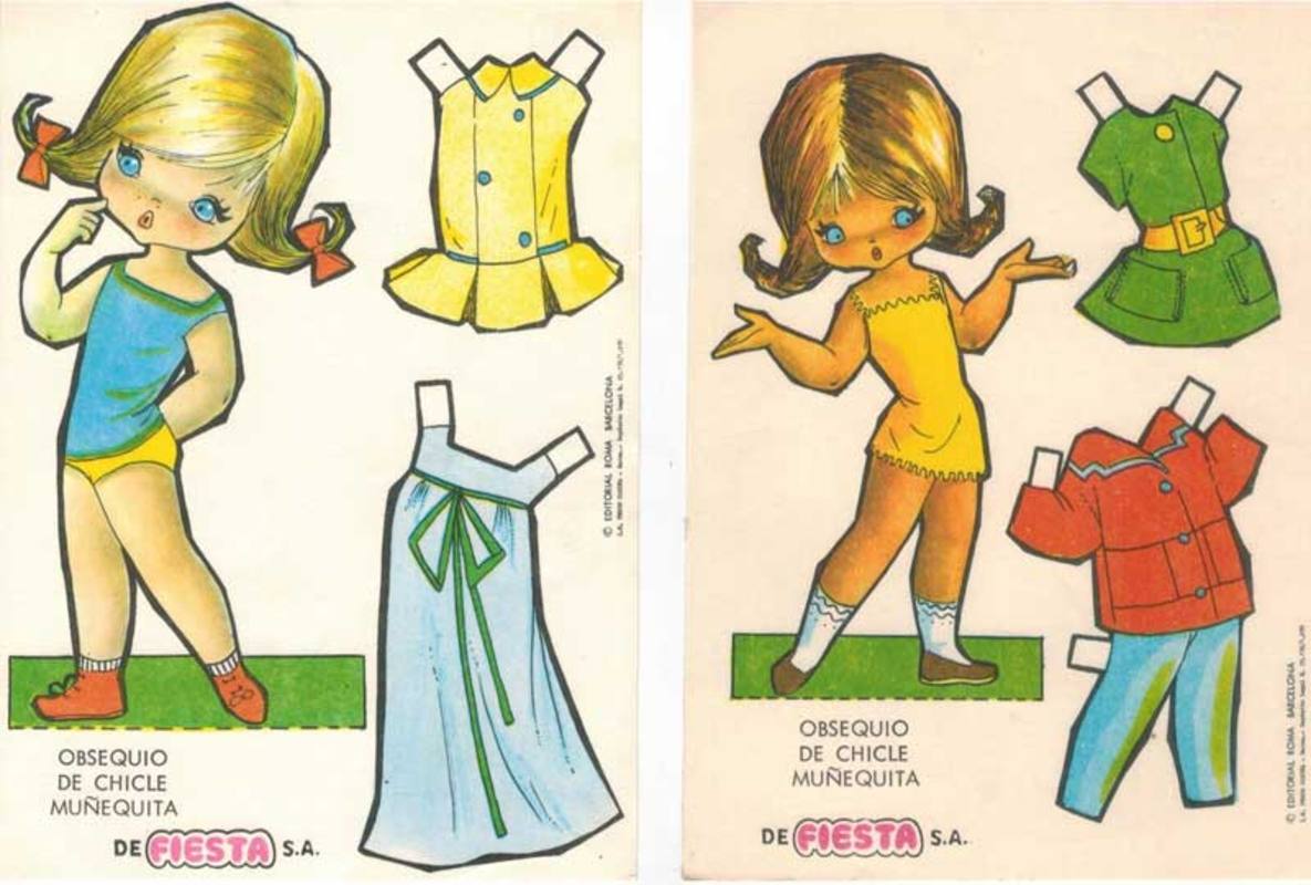 mis muñecas y vestidos recortables