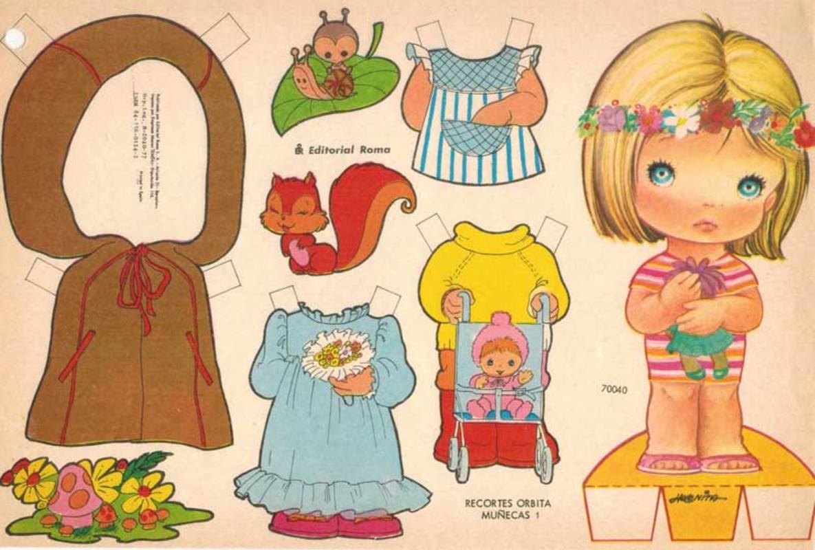 muñecas papel para vestir recortar