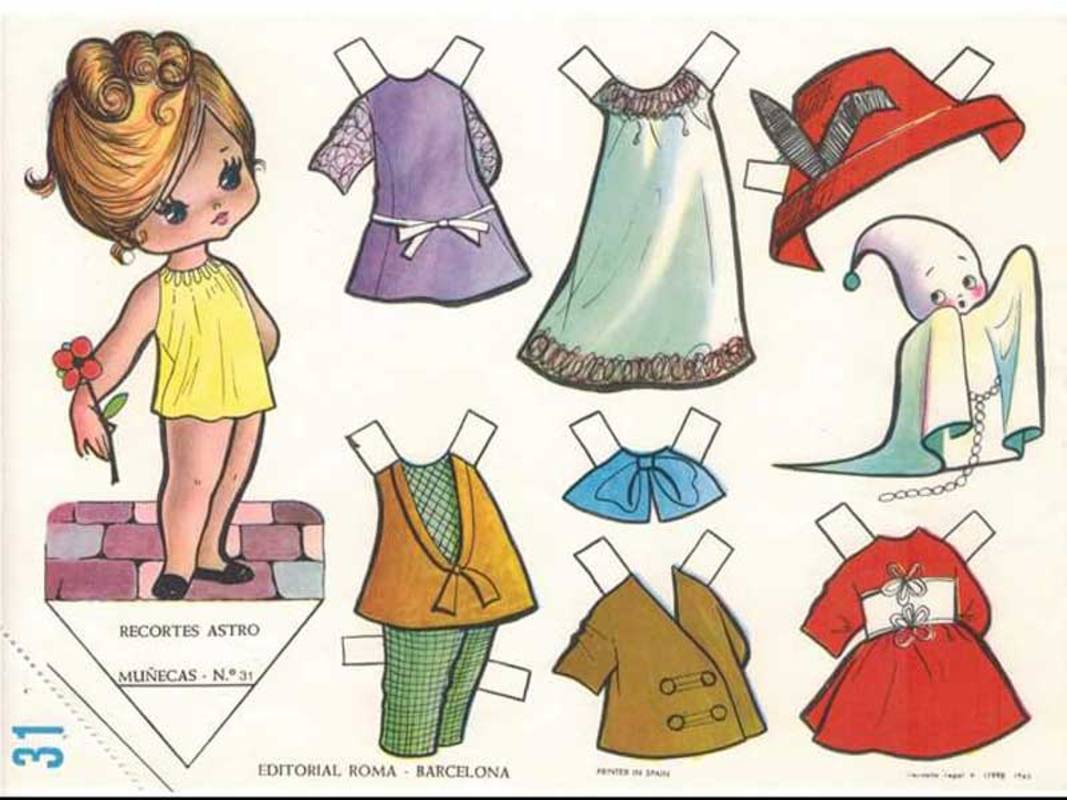 muñecas papel para vestir recortar