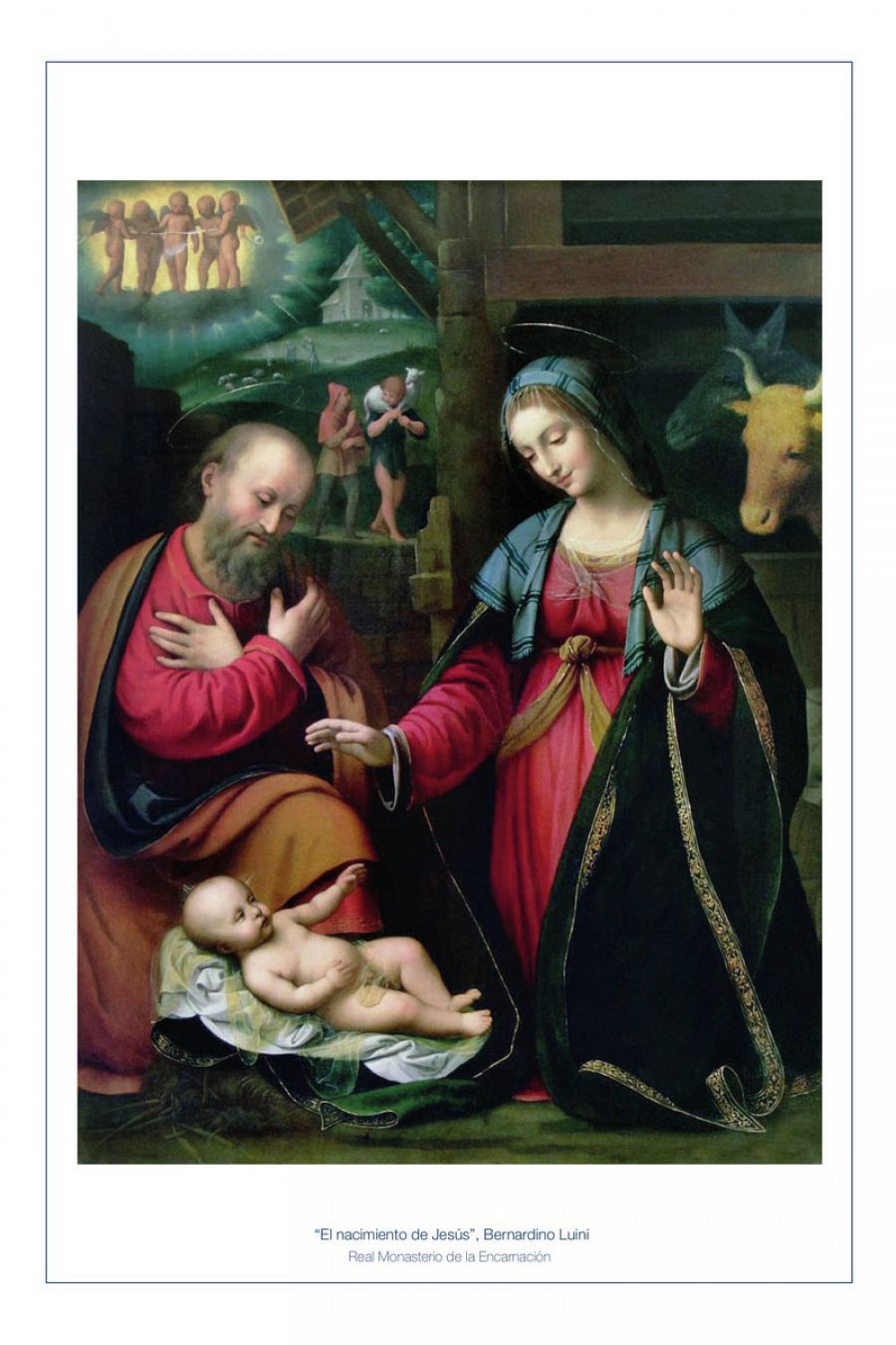 'El nacimimento de Jesús', obra de Bernardino Luini, elegida por los reyes Juan Carlos y Sofía para la felicitación de Navidad
