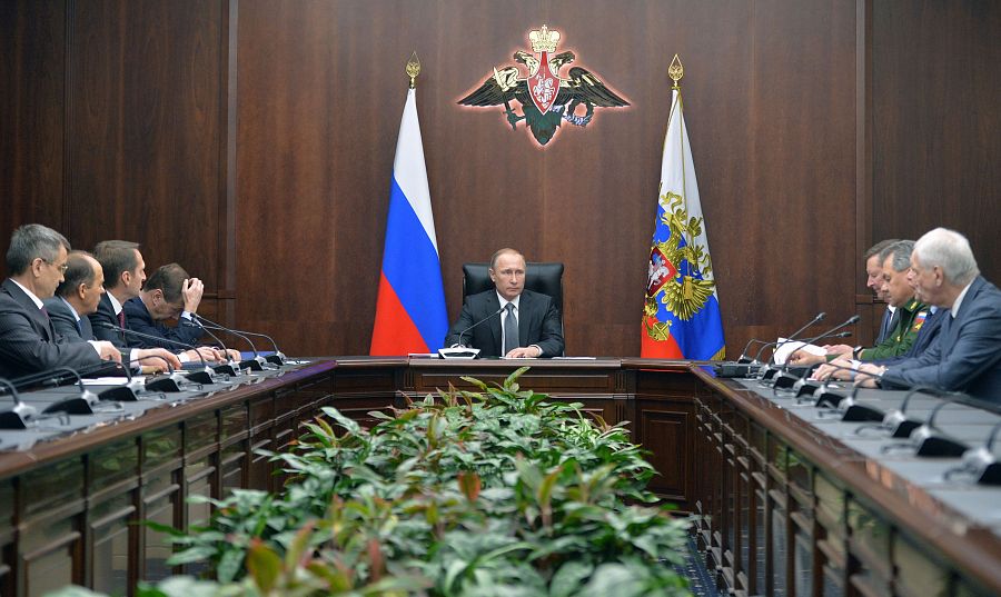 Putin preside la reunión del Consejo de Seguridad en el Centro de Control de la Defensa Nacional