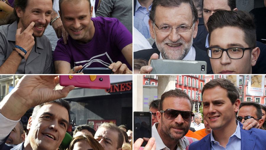 Todos los candidatos se hacen selfies en campaña.