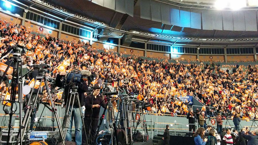 Acto electoral de Ciudadanos en el Palacio de Vistalegre de Madrid