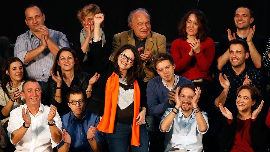 Iglesias cierra la campaña con Compromís en Valencia