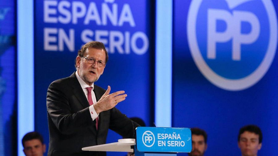 Rajoy, en el último mitin de campaña en Madrid.