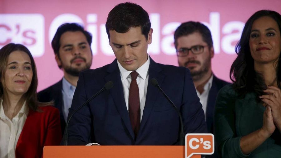 Rivera, tras conocer los resultados de las elecciones generales.