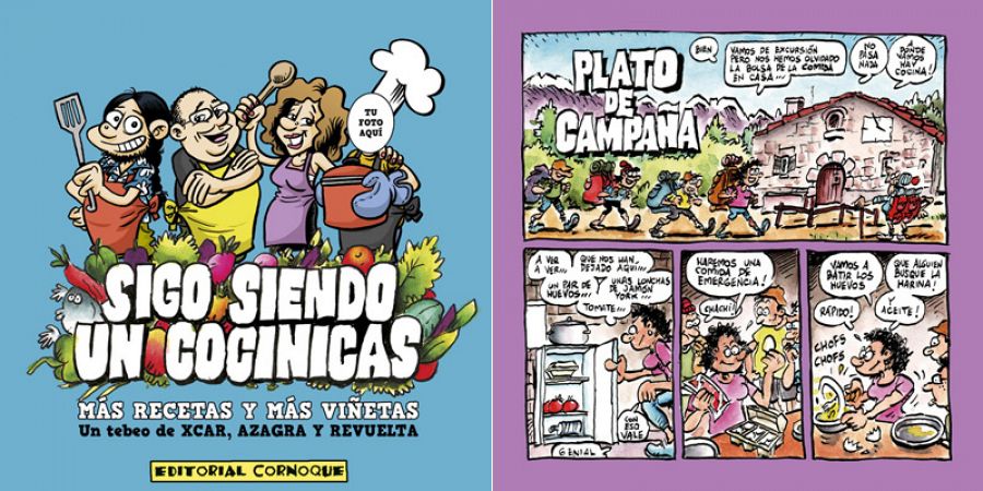 Portada y página de 'Sigo siendo un cocinicas'