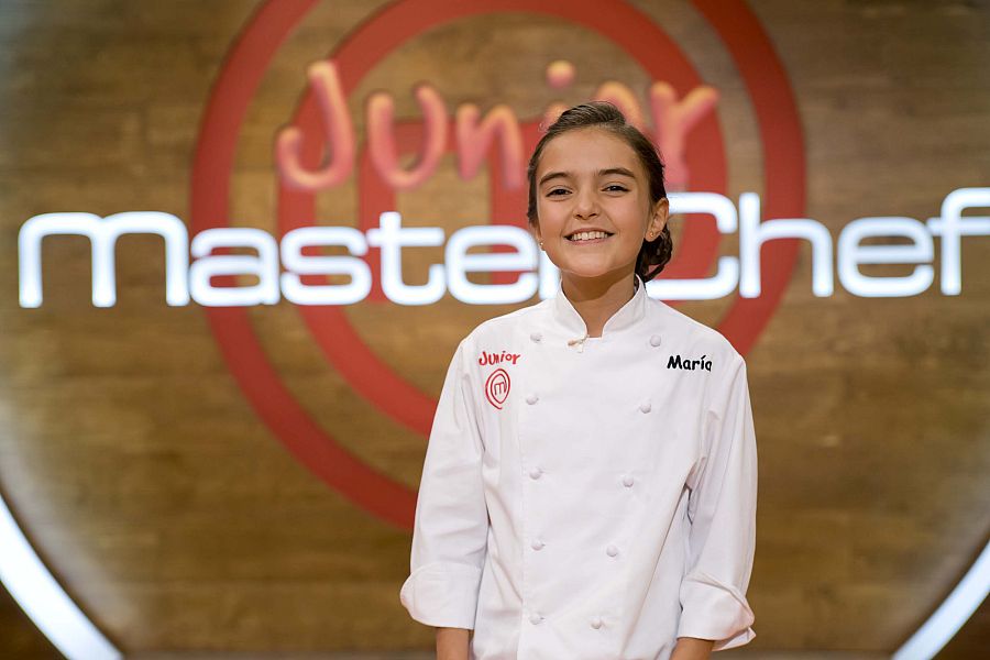 María, de 11 años ha trabajado como un chef profesional