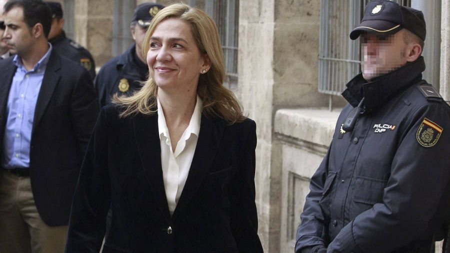La infanta Cristina, el día de su declaración ante el juez Castro.