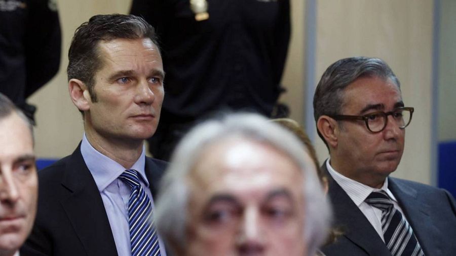 Urdangarin y su exsocio, Diego Torres, juntos en el juicio del caso Nóos.