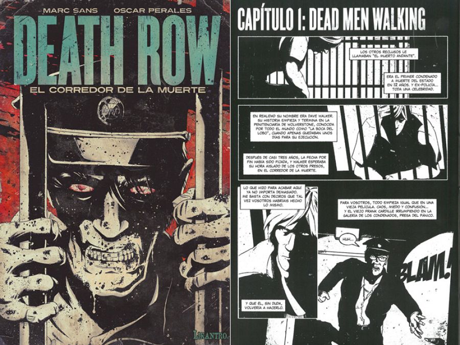 Portada y página de 'Death Row'