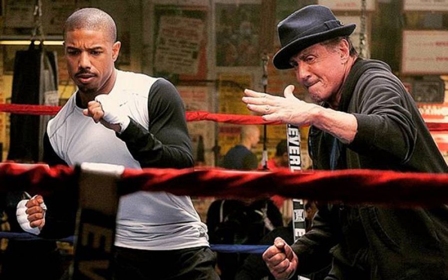 Rocky y Adonis entrenando