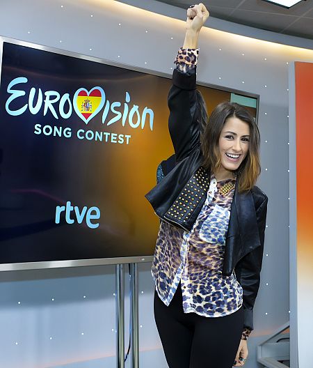 Barei, en su primera rueda de prensa como representante en Eurovisión
