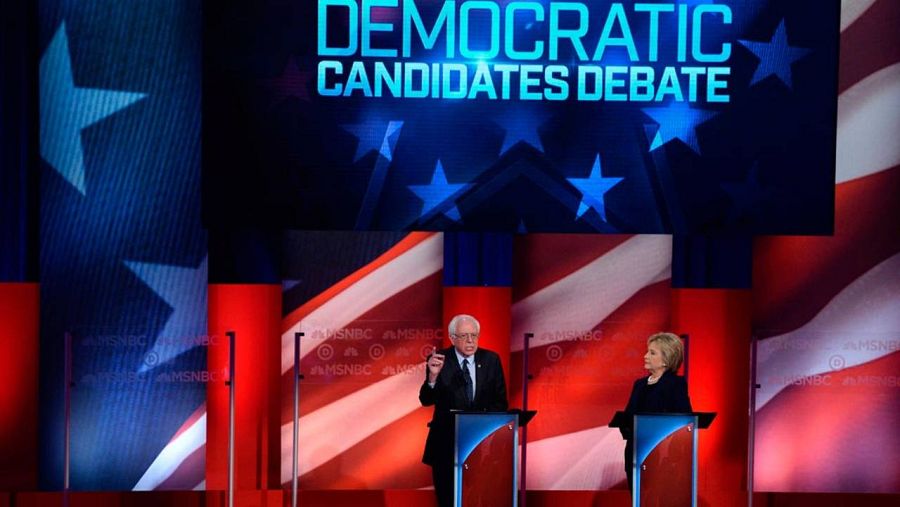 Quinto debate demócrata, con duelo entre Clinton y Sanders