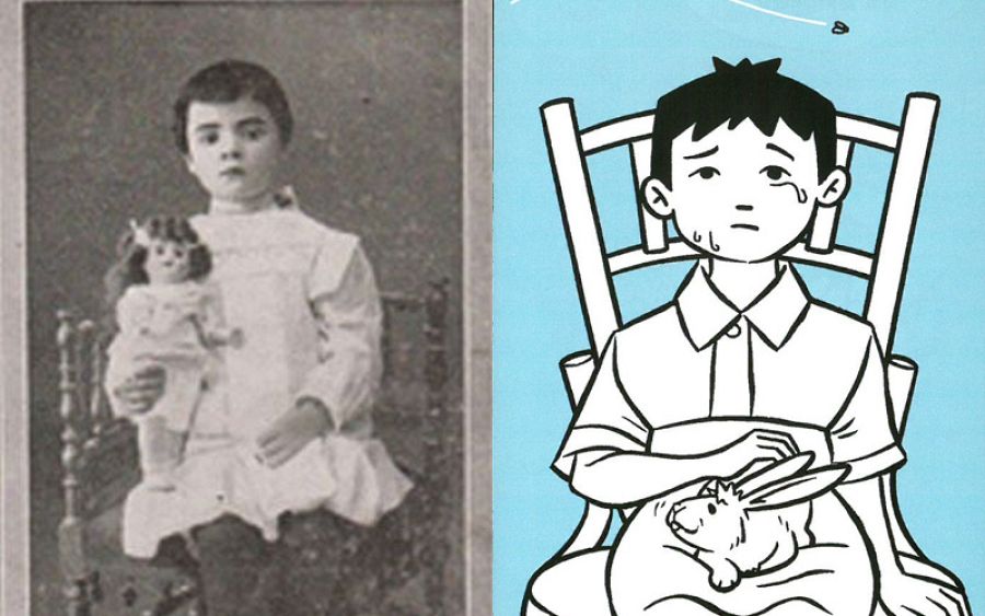 Fotografía de una de las víctimas de Enriqueta y recreación de Ángel Muñoz