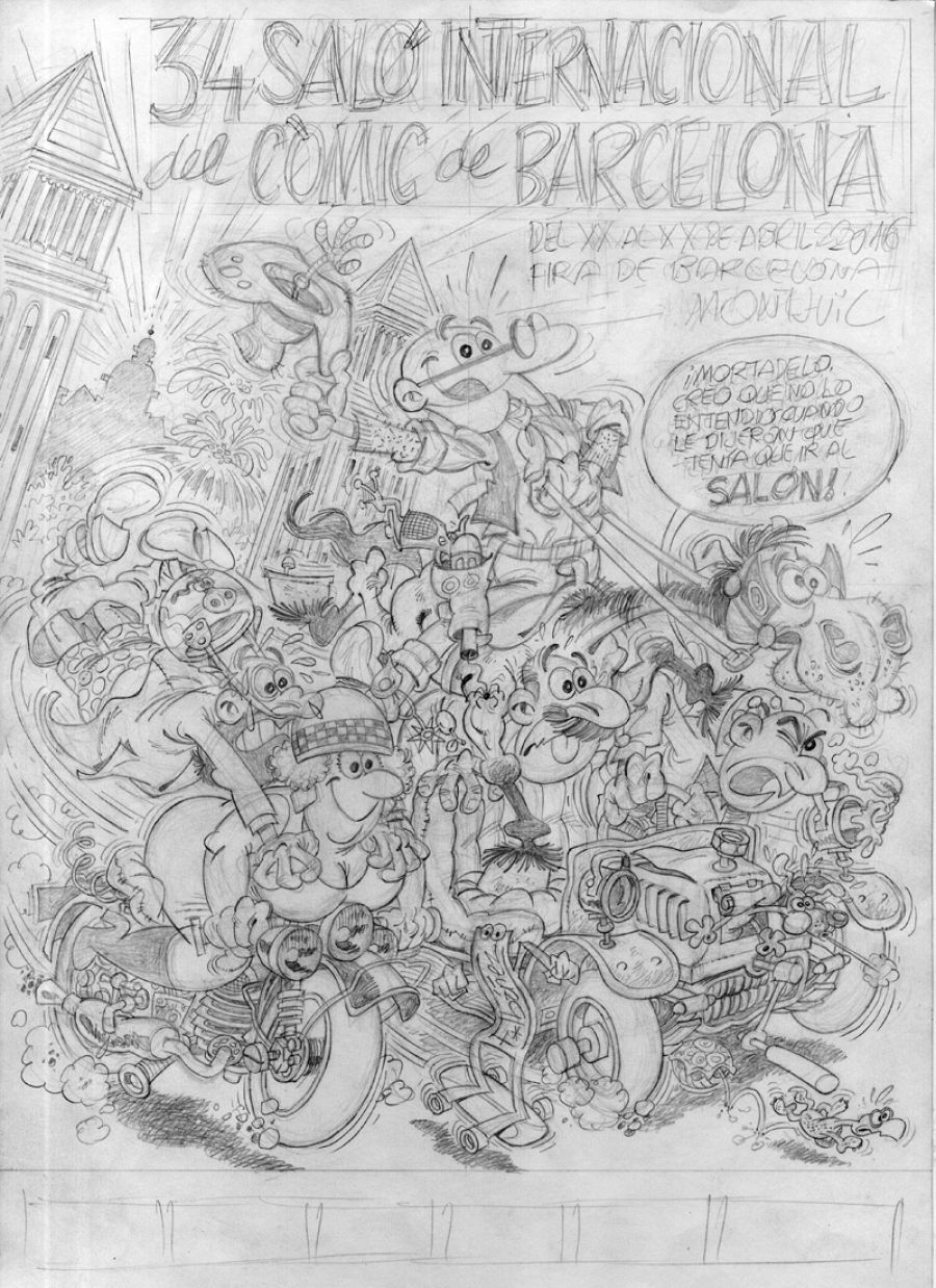 El boceto del cartel del 34 Salón del Cómic de Barcelona