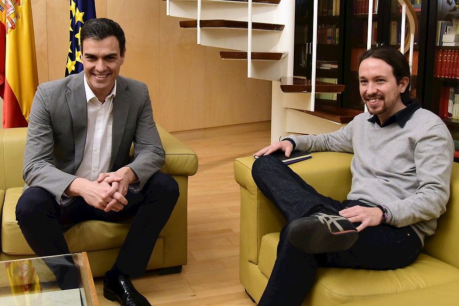 Reunión Pedro Sánchez y Pablo Iglesias