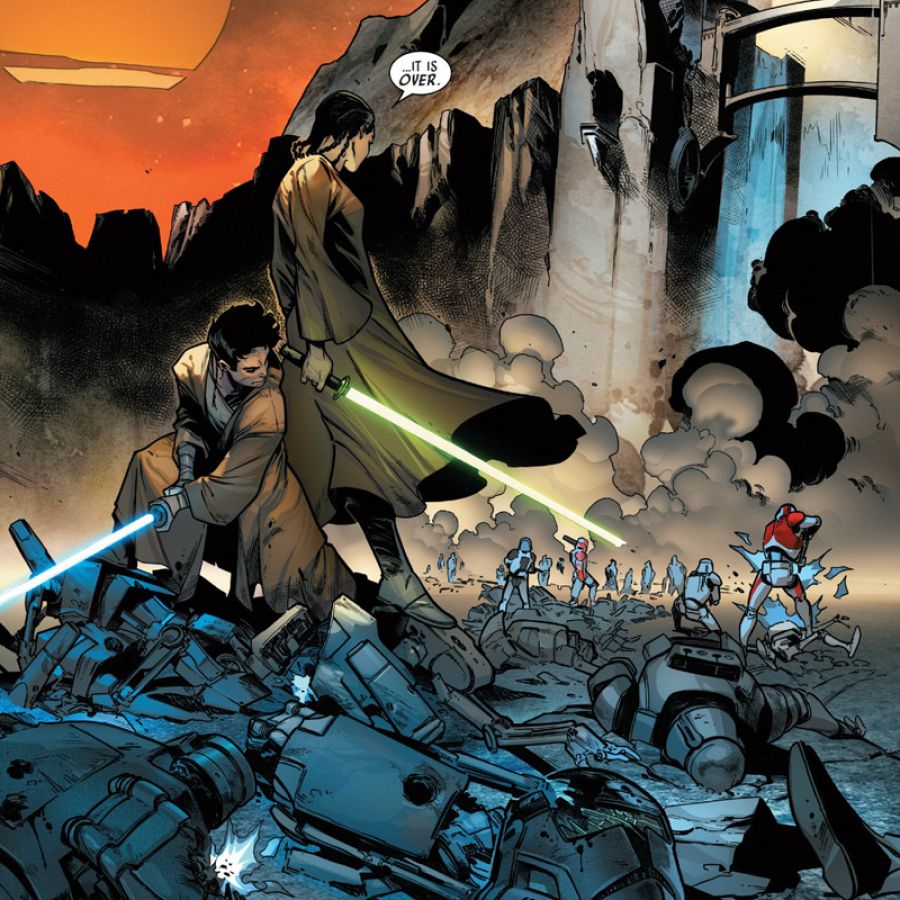 Detalle de una página de 'Kanan: El último Padawan'