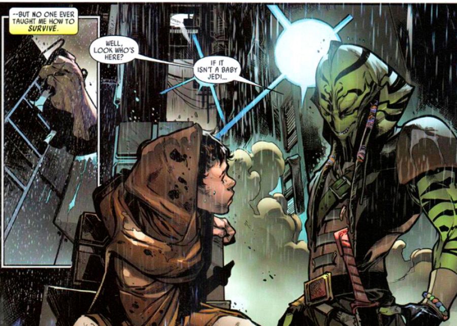 Primera aparición de Janus Kasmir, un personaje diseñado por Pepe Larraz para 'Kanan: El último Padawan'