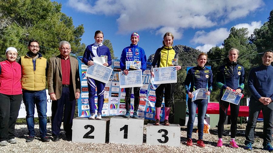 Podio en categoría femenina del Lorca Orienteering Meeting