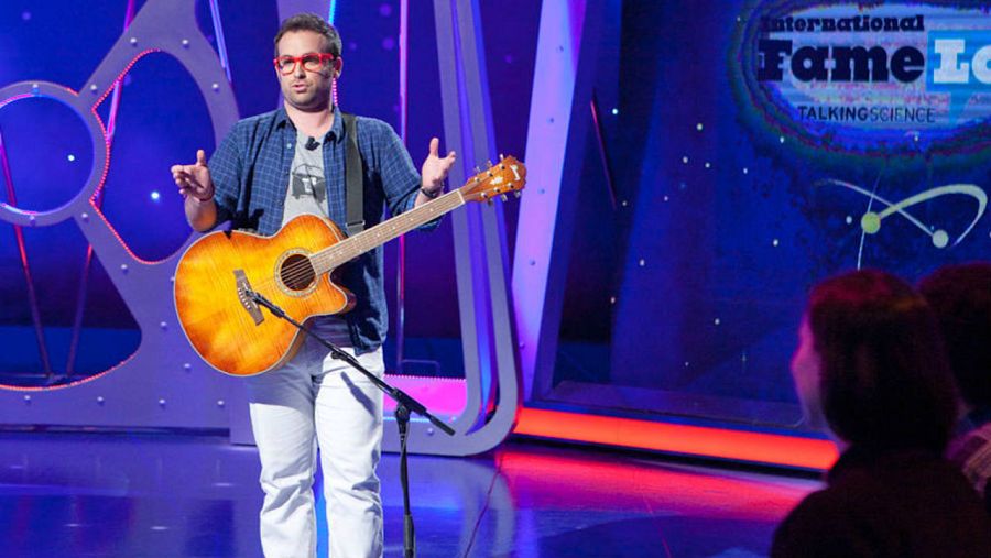 Aitor Menta, en pleno espectáculo