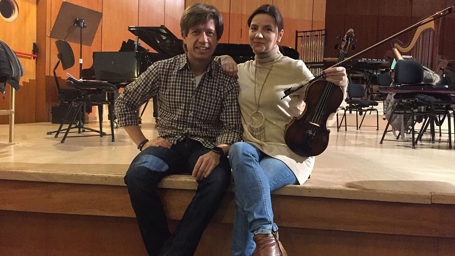 El pianista Mario Prisuelos y la violinista Yulia Iglinova