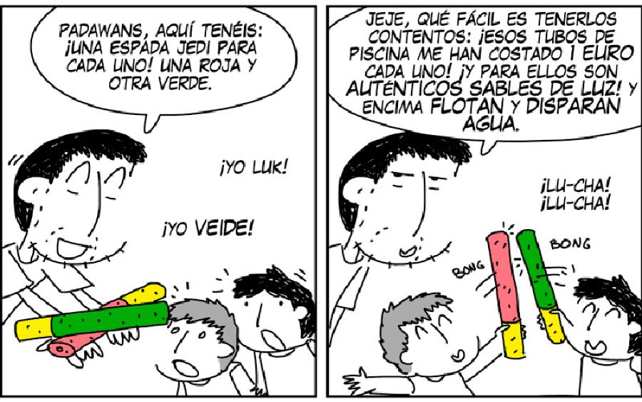 Viñetas de 'Manual para padres frikis 2'