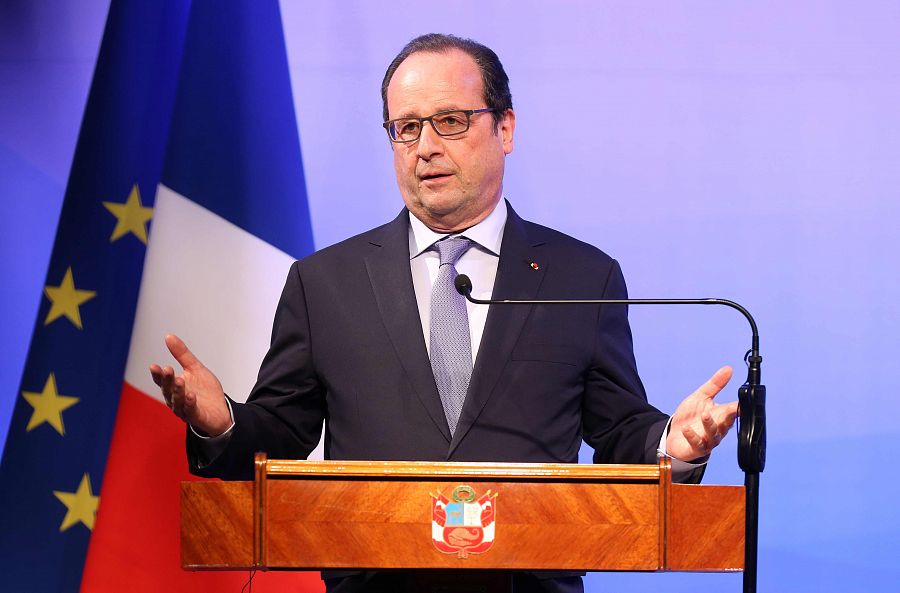 El presidente de Francia, François Hollande, en un acto reciente