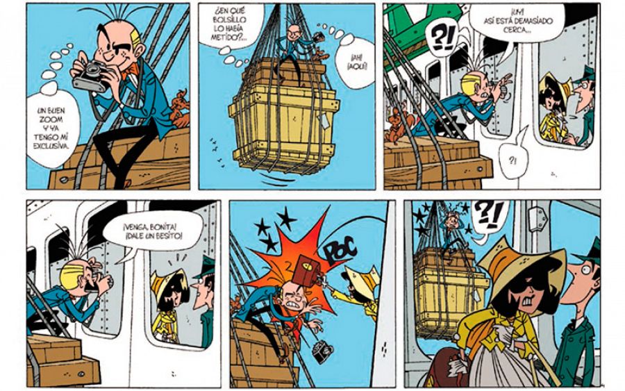 Viñetas de 'Spirou: Pánico en el Atlántico'