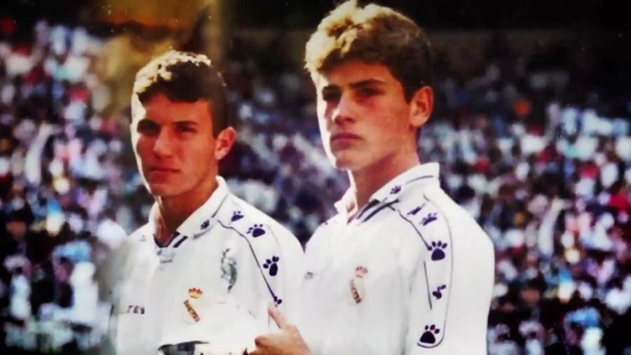 Vistiendo la camiseta del Real Madrid